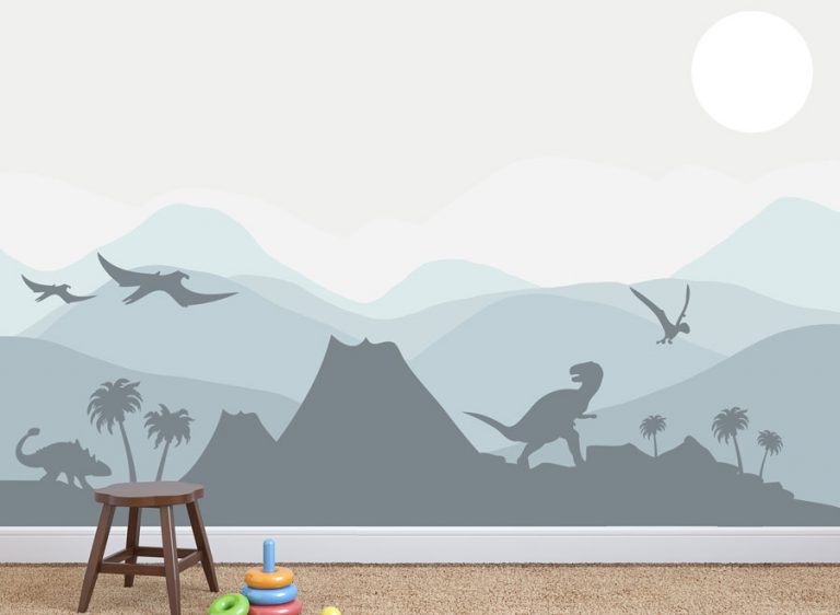 טפט - דינוזאורים והר געש כחול