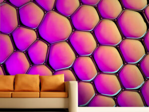 טפט - צורות בועות ורודות