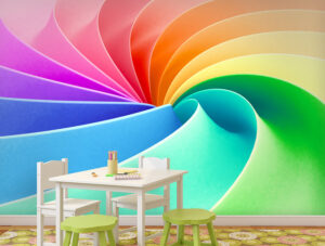 טפט - מערבלת תלת מימדית בצבעי הקשת