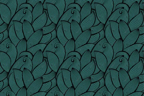 מדבקת טפט - עלים מעוצבים כהים - ירוק