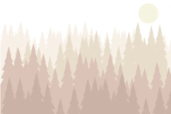 מדבקת טפט - יער מעוצב בגווני חום