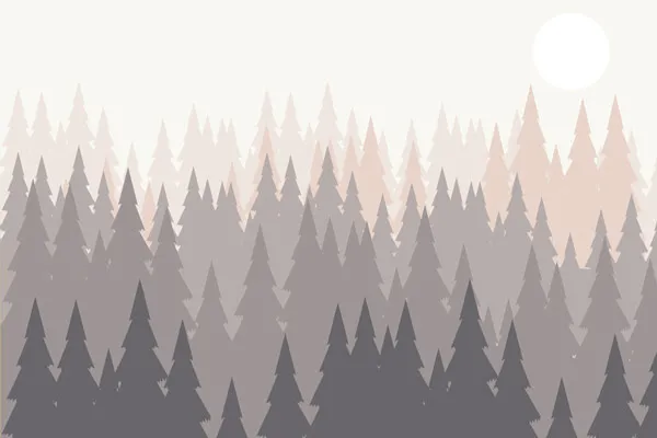 מדבקת טפט - יער מעוצב בגווני ורוד אפרפר