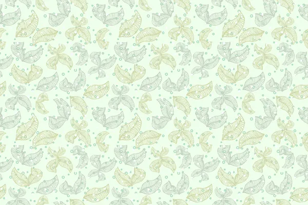 מדבקת טפט - עלים בגווני ירוק