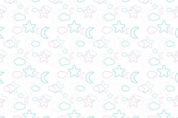 מדבקת טפט | ירח וכוכבים מפוספסים