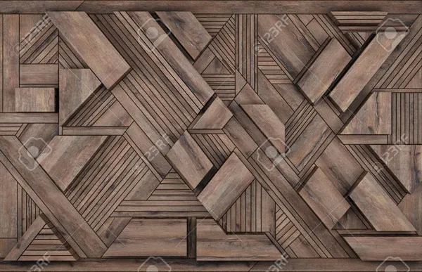 מדבקת טפט - עיצובי עץ חום