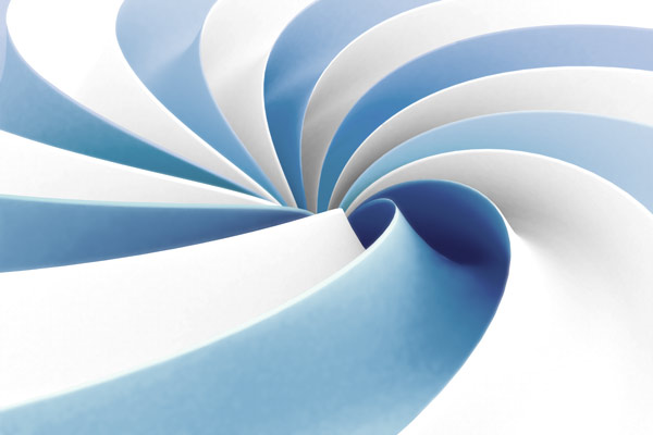 טפט - מערבלת תלת מימדית לבן כחול