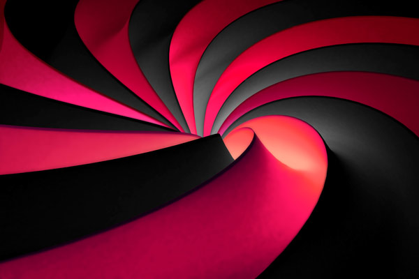 טפט - מערבלת תלת מימדית בצבעי שחור ואדום