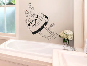 מדבקת קיר - טים השובב צולל