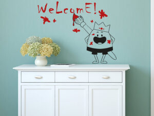 מדבקת קיר - טים השובב מצייר על קירות