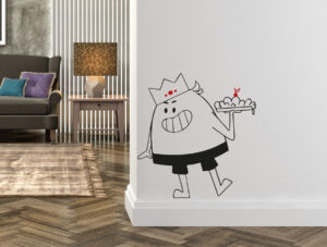 מדבקת קיר | טים השובב באמצע מתיחה