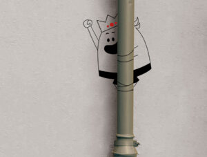 מדבקות קיר | טים השובב מטפס על עמוד