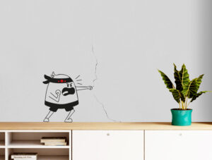 מדבקת קיר | טים בשובב עושה קונג פו