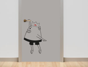 מדבקת קיר | טים השובב פותח דלתות