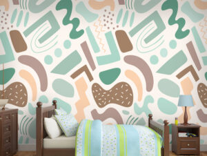 טפט | צורות בגווני ירוק