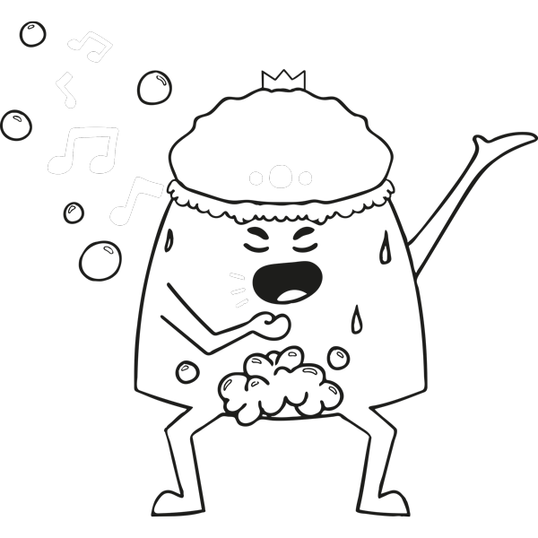 מדבקת קיר - לשיר במקלחת