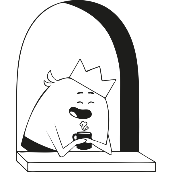 מדבקת קיר | טים השובב עם שוקו חם