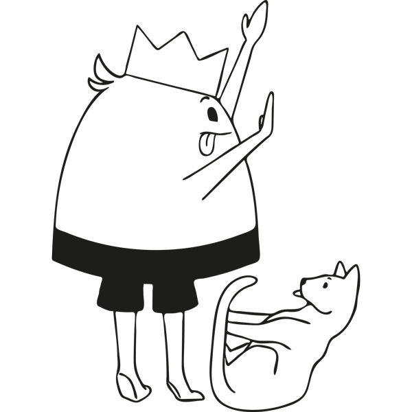 מדבקת קיר | טים השובב והחתול