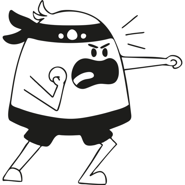 מדבקת קיר | טים בשובב עושה קונג פו