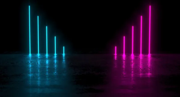 טפט | נאון כחול ורוד על רקע שחור