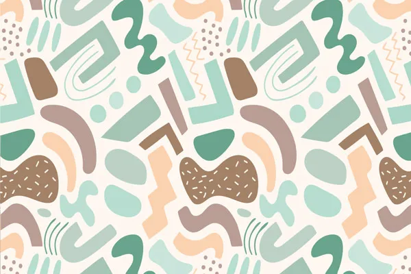 טפט | צורות בגווני ירוק