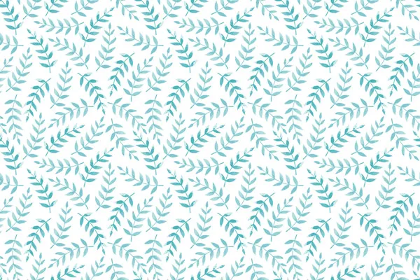 טפט | עלים כחולים מצוירים על רקע לבן