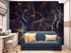 טפט | צורות שיש אבסטרקטי קסום על רקע כהה