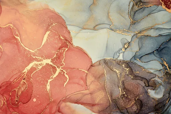 טפט | צורות שיש אבסטרקטי בצבעי זהב ורוד כחלחל