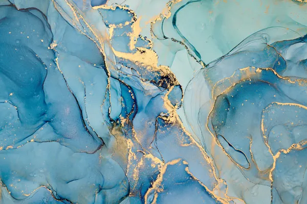 טפט | צורות שיש אבסטרקטי בצבעי כחול וטורקיז