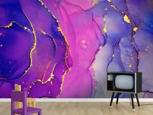 טפט | צורות שיש אבסטרקטי בצבעי סגול ורוד