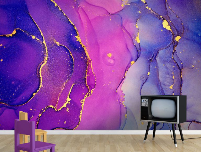 טפט | צורות שיש אבסטרקטי בצבעי סגול ורוד