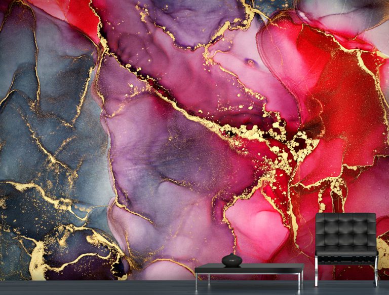 טפט | צורות שיש אבסטרקטי בצבעי לבה