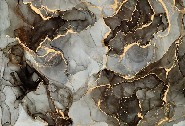 טפט | צורות שיש אבסטרקטי בצבעי חום ושחור