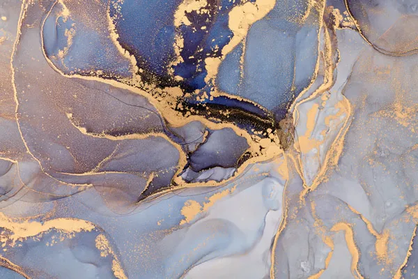 טפט | צורות שיש אבסטרקטי בצבעי אפור וכחול