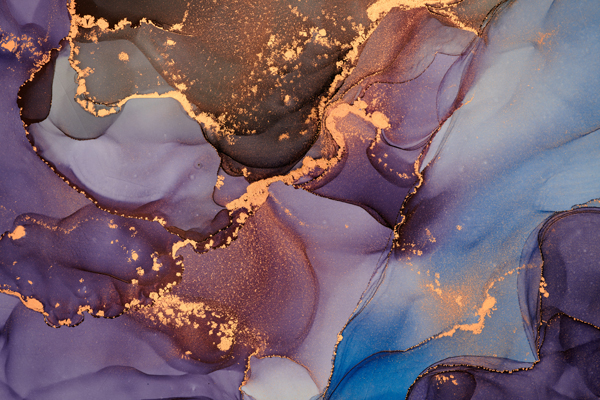 טפט | צורות שיש אבסטרקטי בצבעי סגול שזיף וכתום
