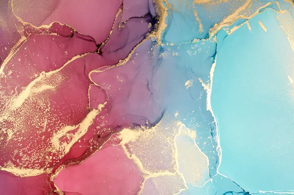 טפט | צורות שיש אבסטרקטי בצבעי תכלת ואדום