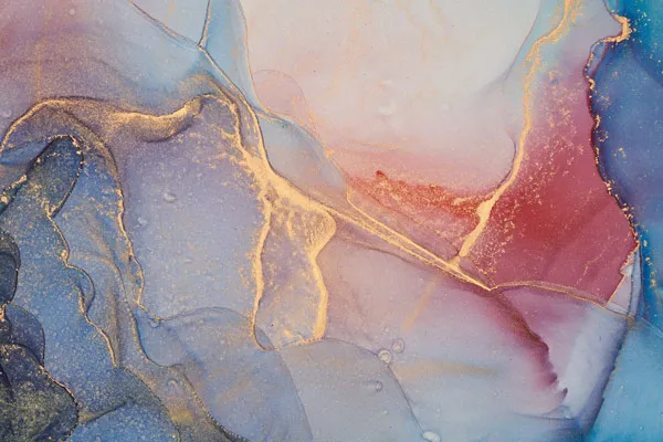 טפט | צורות שיש אבסטרקטי בצבעי אדום וכחול