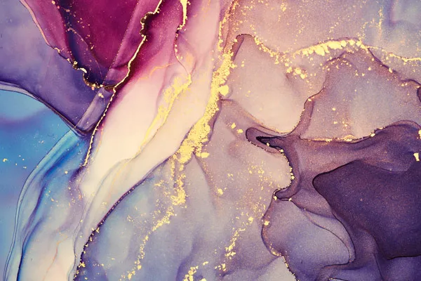 טפט | צורות שיש אבסטרקטי בצבעי סגול ורוד וצהוב