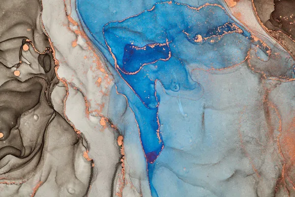 טפט | צורות שיש אבסטרקטי בצבעי אפור ותכלת