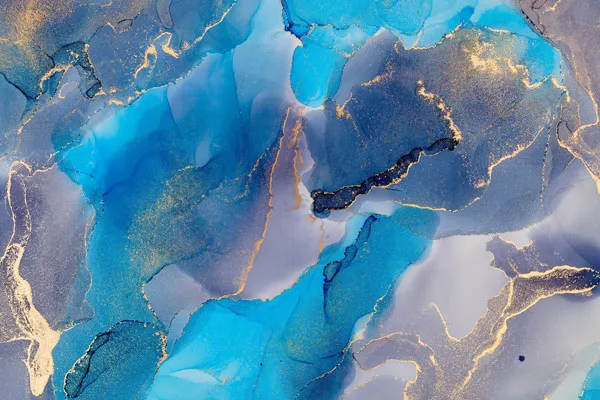 טפט | צורות שיש אבסטרקטי בצבעי כחול בוהק