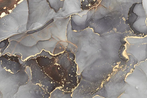 טפט | צורות שיש אבסטרקטי בזהב וחום אפרפר