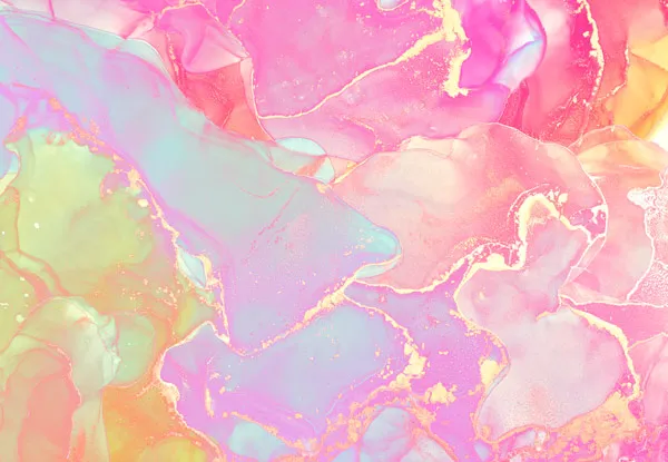 טפט | צורות שיש אבסטרקטי בגווני ורוד וצהוב פסטלי