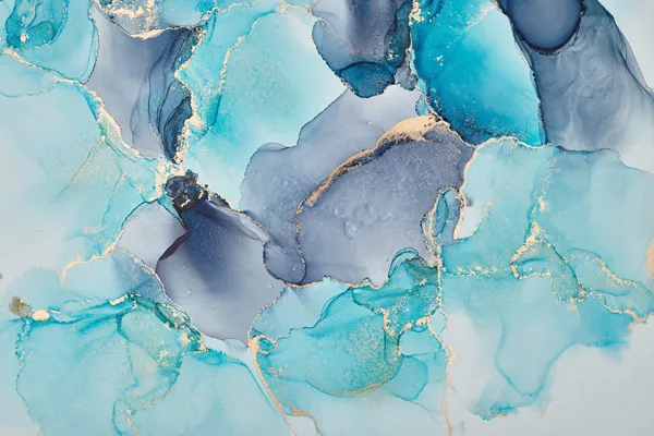 טפט | צורות שיש אבסטרקטי בגווני כחול