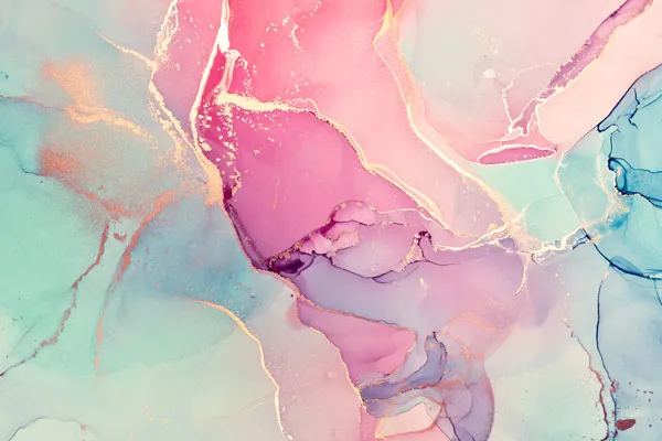 טפט | צורות שיש אבסטרקטי בצבעי טורקיז ורוד