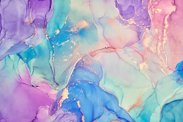 טפט | צורות שיש אבסטרקטי בצבעי סגול ורוד ותכלת