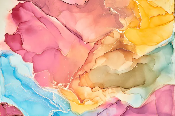 טפט | צורות שיש אבסטרקטי בגווני צהוב ואדום