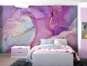 טפט | צורות שיש אבסטרקטי בצבעי ורוד סגול