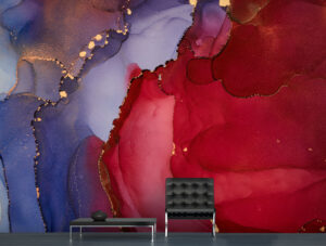 טפט | צורות שיש אבסטרקטי בצבע אדום כהה וסגול