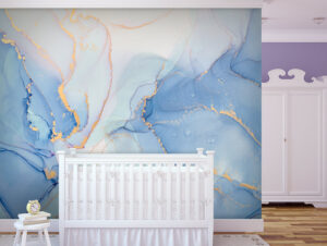 טפט | צורות שיש אבסטרקטי בצבעי תכלת וטורקיז בהיר