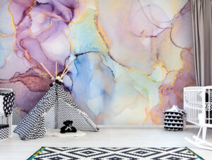 טפט | צורות שיש אבסטרקטי בצבעי פסטל עדין