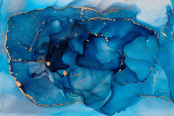 טפט | צורות שיש אבסטרקטי בצבעי כחול מצולות